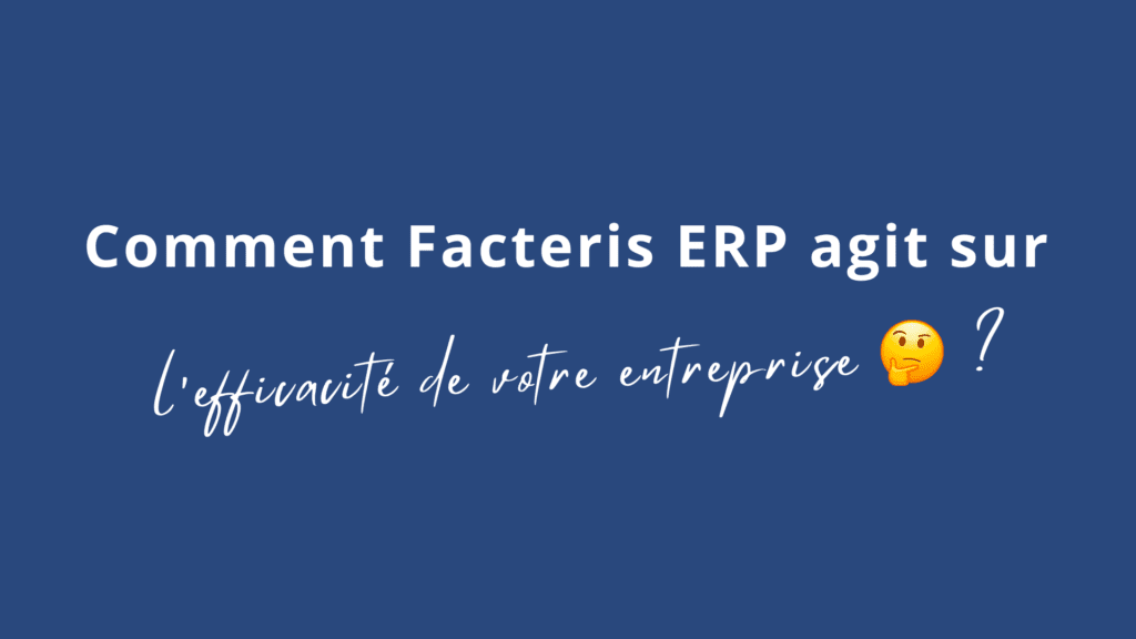 L'efficacité de l'entreprise avec Facteris ERP