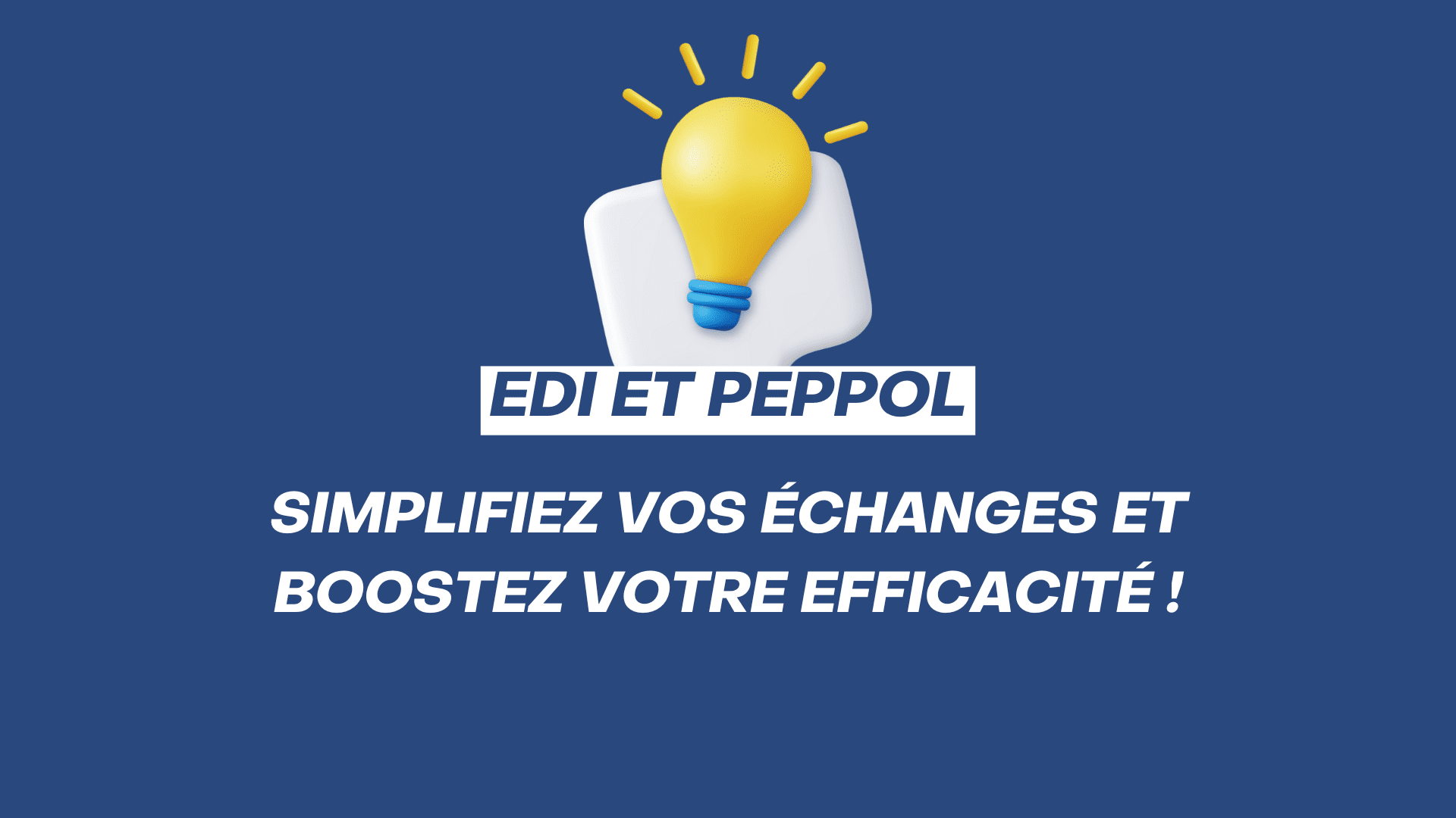 EDI ET PEPPOL